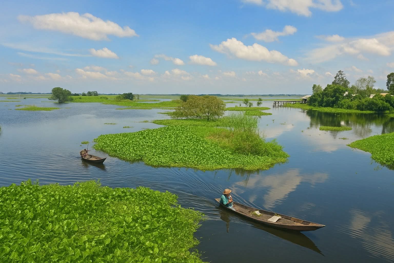 🌿 সবুজের আলিঙ্গনে বিলের নীরব সৌন্দর্য।🌱