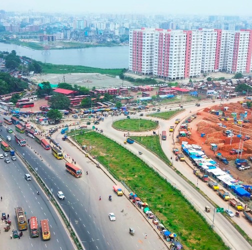 পাখির চোখে রাজধানীর গাবতলী, ঢাকা, বাংলাদেশ।🇧🇩