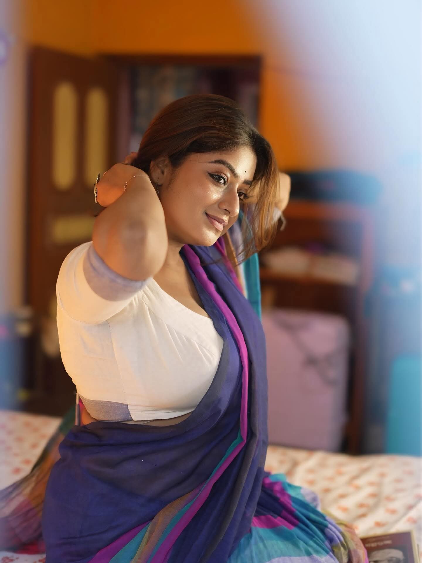 Bipasha Debnath - West Bengal Saree Beauty - Kolkata Saree Lover - Kolkata Saree Model