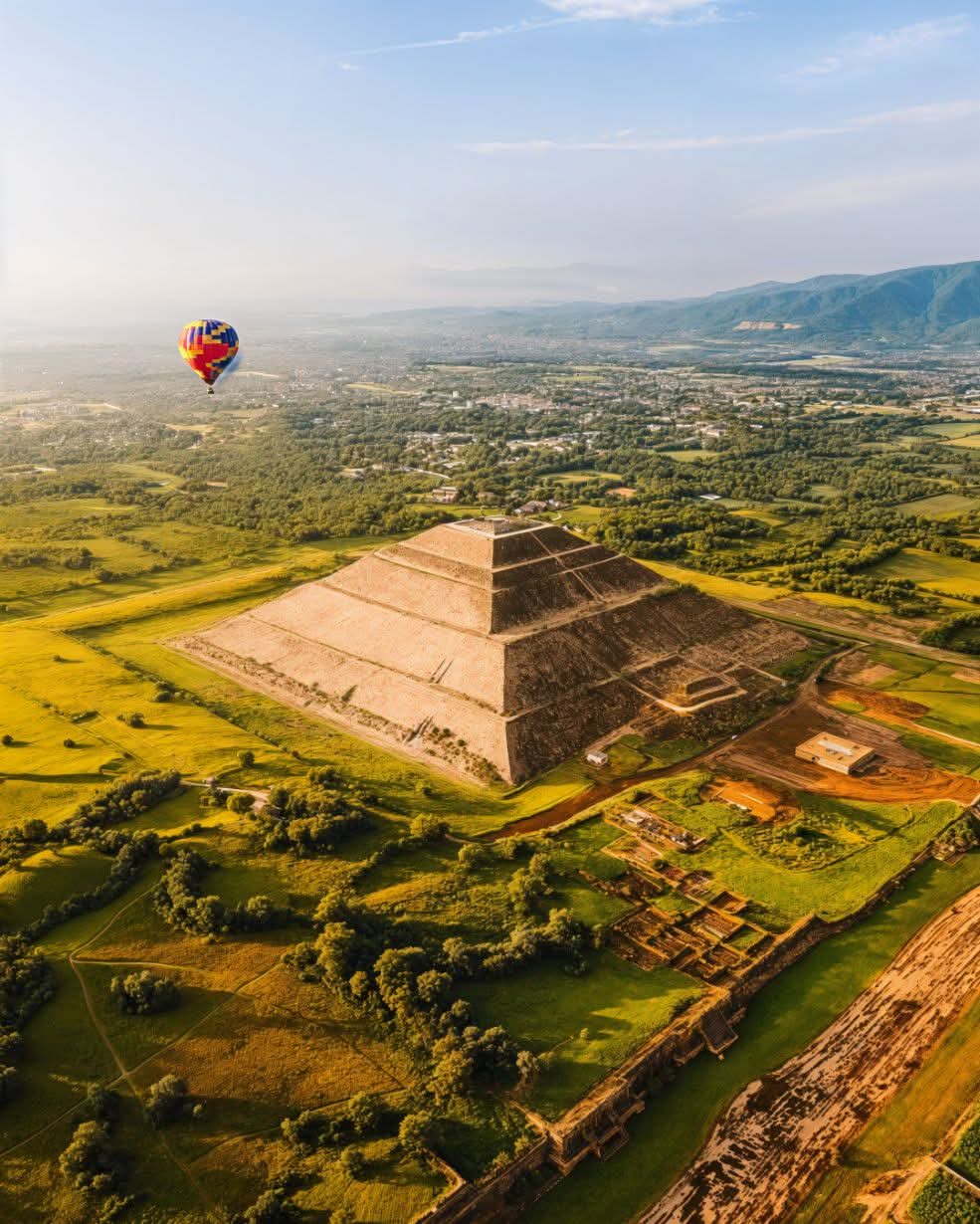 🎈 Ancient pyramids soaring in Teotihuacan, Mexico!