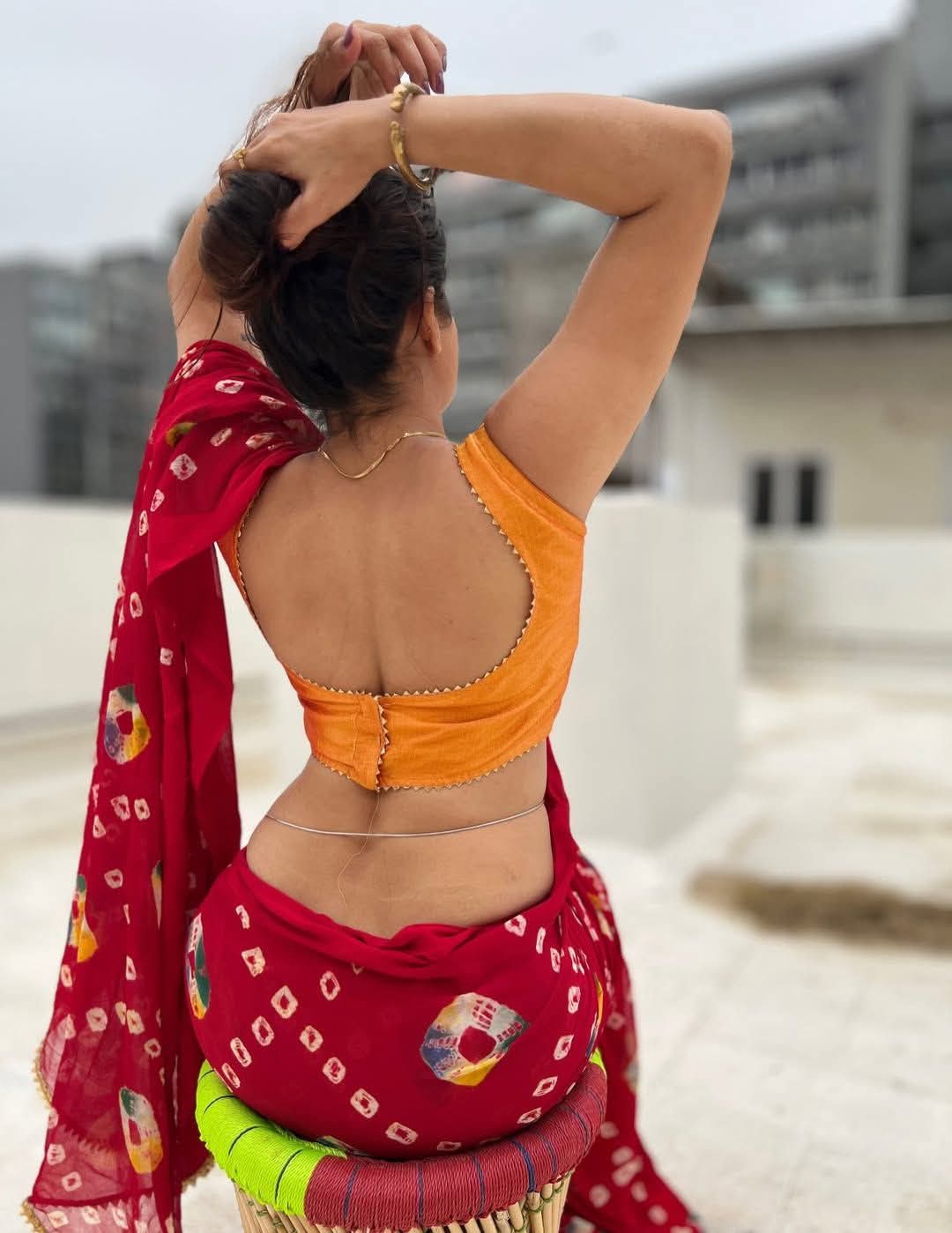 Sanam Joshi - Indian Saree Blouse Model - Indian Backless Blouse Design - Indian Saree Shoot - Indian Red Saree Beauty - Indian Yellow Blouse Beauty - Indian Backless Blouse Fashion - Indian Hot Woman Photo - Yellow Blouse Lover - Indian Blouse Style - Indian Saree Photoshoot