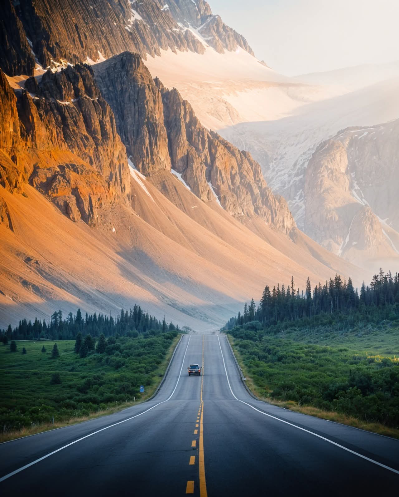 🏔️ Mountain magic on the Icefields Parkway Canada!