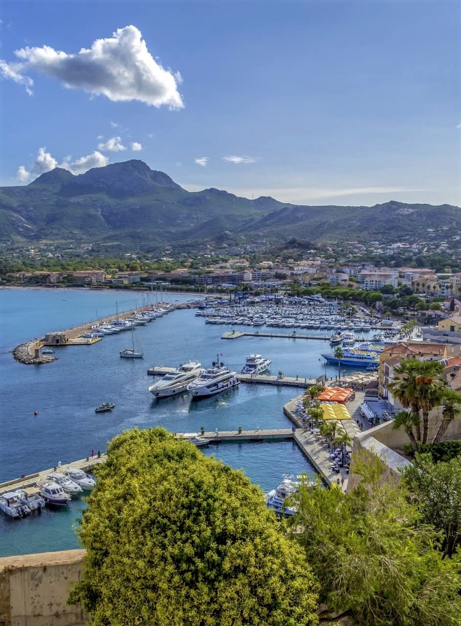 Calvi Harbour, Corsica, France.