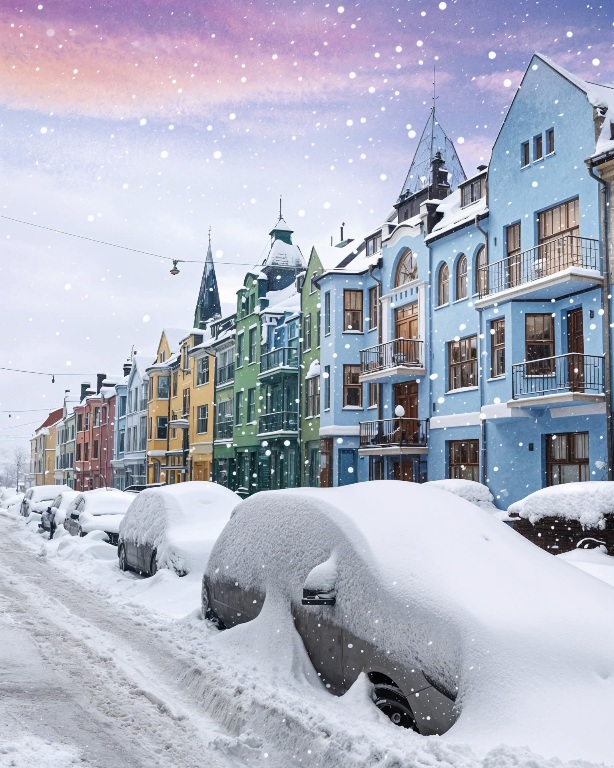❄️ Snowy colorful streets in Quebec City, Canada!