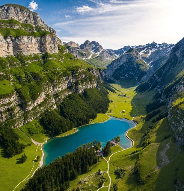 🏔️ Alpine lake paradise in Appenzell, Switzerland!