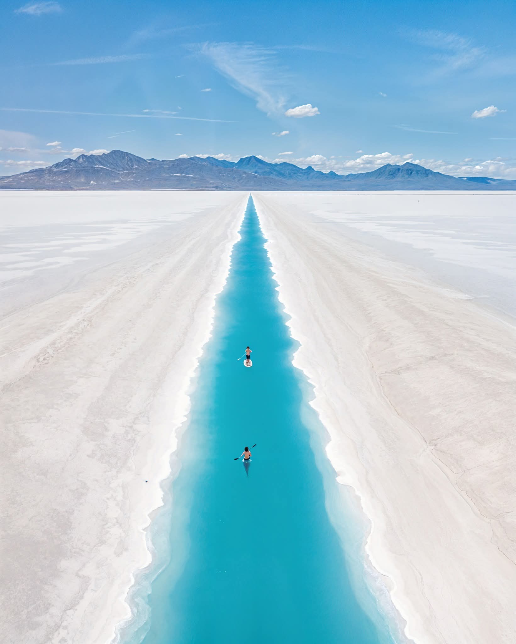 💧 Turquoise channel in Badwater Basin, USA!