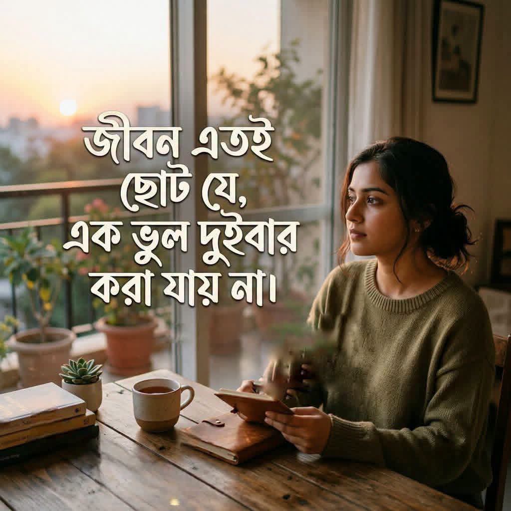 জীবন এতই ছোট যে,
এক ভুল দুইবার করা যায় না।