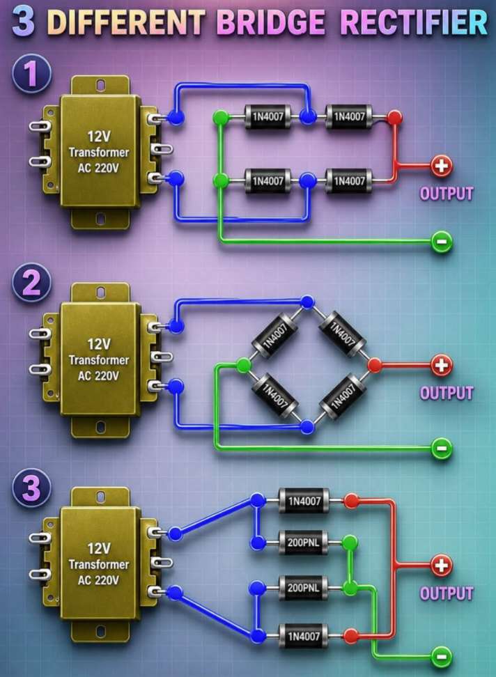 3 Different Bridge Rectifier........
#lifestyle #electronics #technology #usa #technology #electronics #unitedkingdom