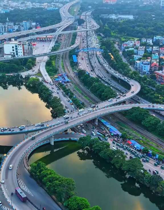 পাখির চোখে কুড়িল বিশ্বরোড ঢাকা, বাংলাদেশ।