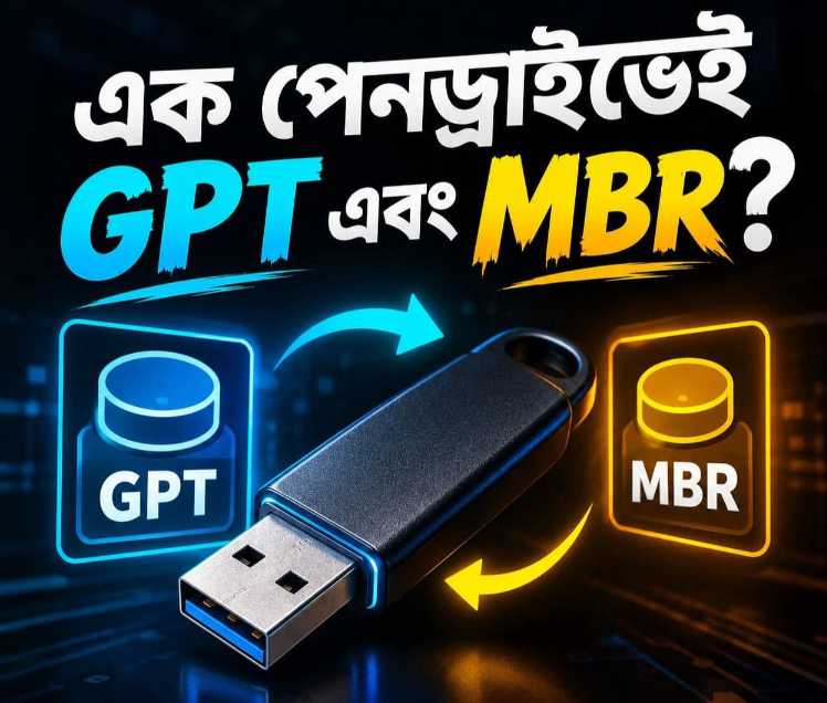 এক পেনড্রাইভেই GPT এবং MBR কি?