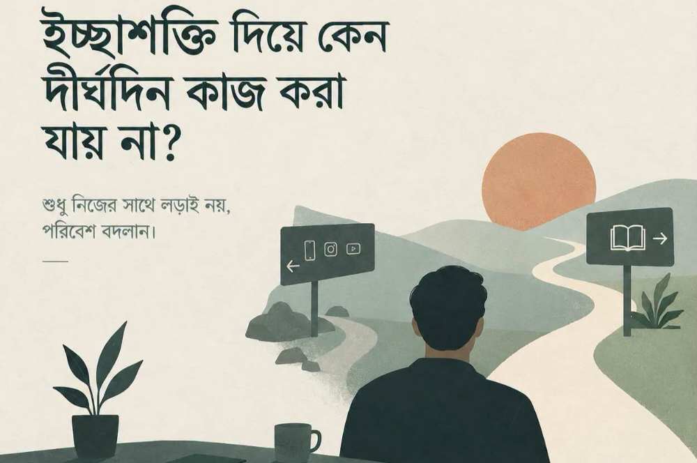 ইচ্ছাশক্তি দিয়ে কেন দীর্ঘদিন কাজ করা যায় না?